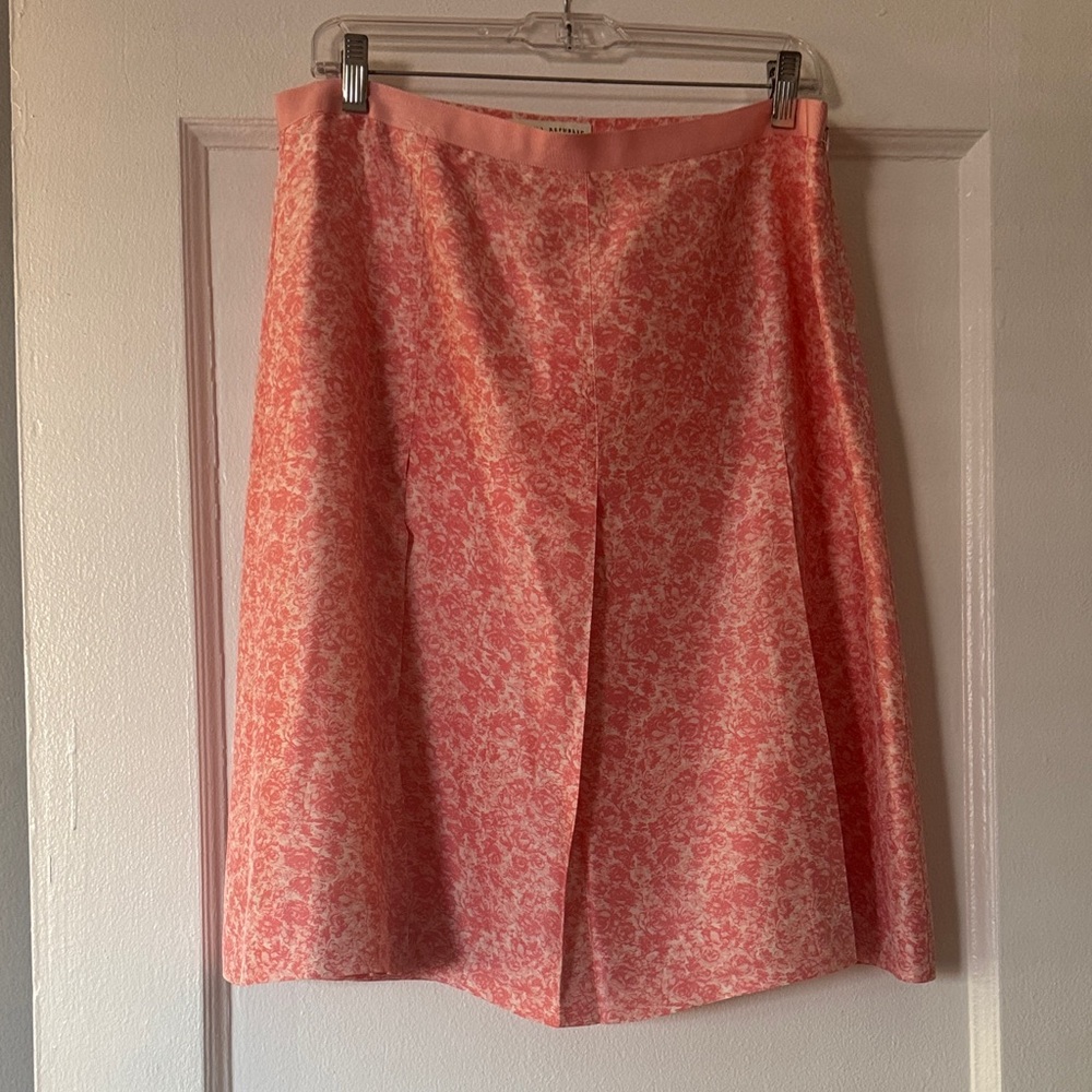 Banana Republic Coral Floral A-Line Skirt